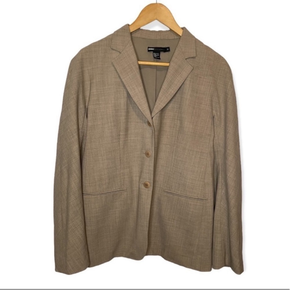 DKNY Fully lined‎ Wool Khaki Blazer​​​​